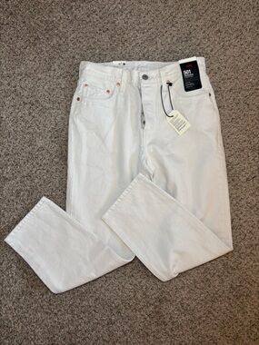 Levi's 501 White Straight-Leg Jeans